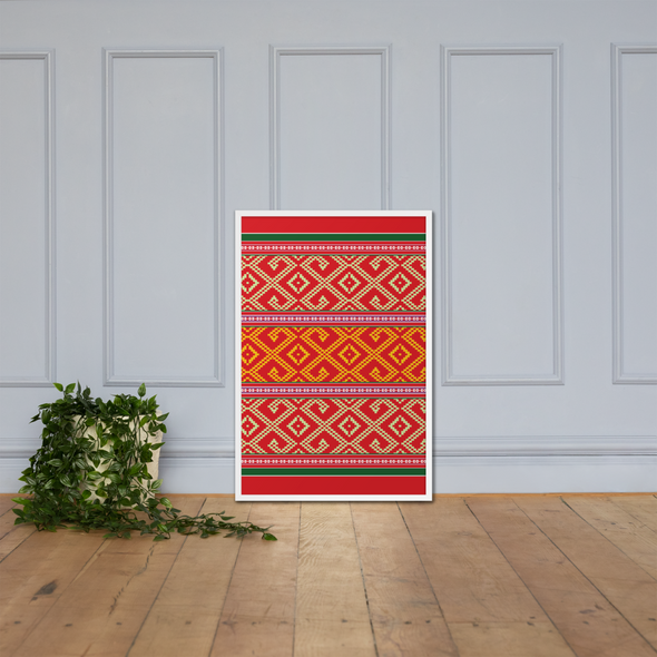 Lao Pillow Pattern Framed poster