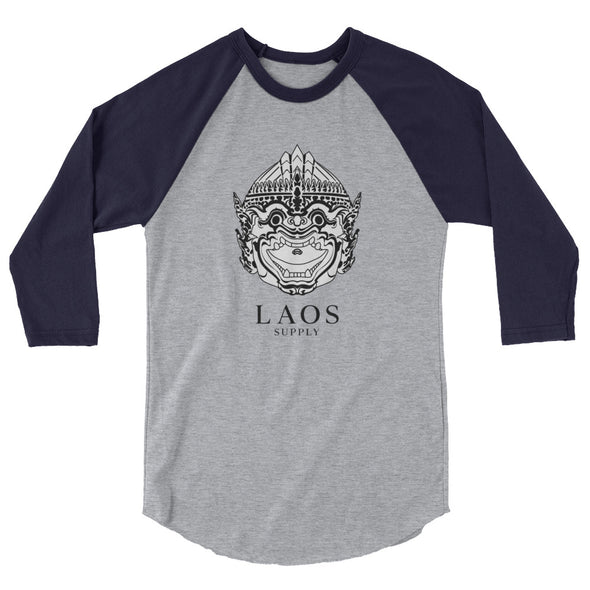 Monkey Warrior 3/4 sleeve raglan shirt