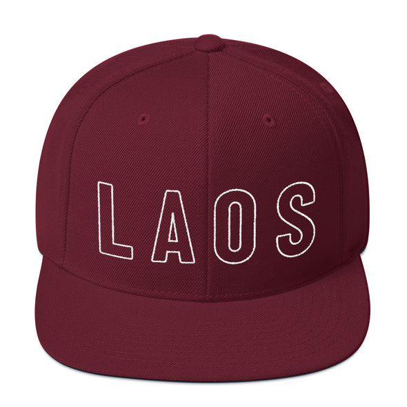 Laos Outline Snapback Hat
