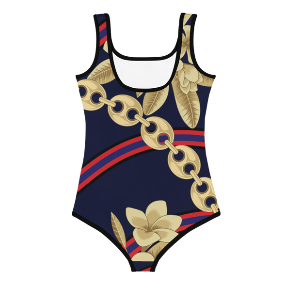 Dok Champa Chain All-Over Print Kids Swimsuit