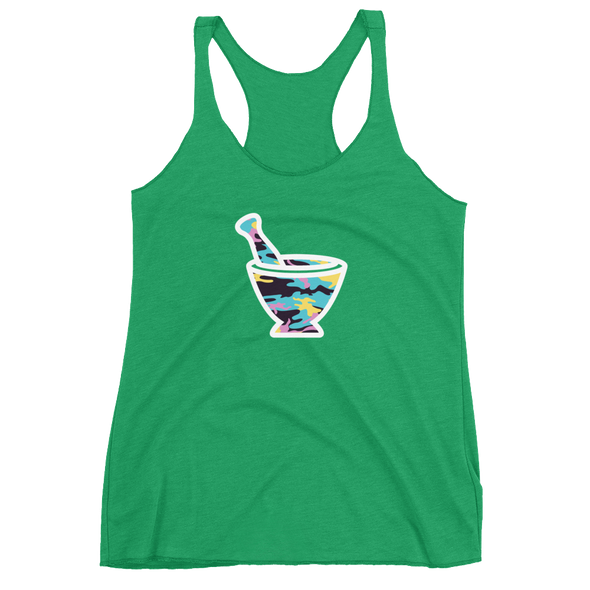 Kok and Sak Teal Camo Women's Racerback Tank