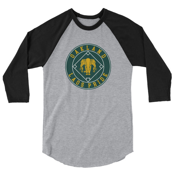 Oakland Baseball Seal 3/4 sleeve raglan shirt