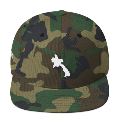 Laos Map Snapback Hat