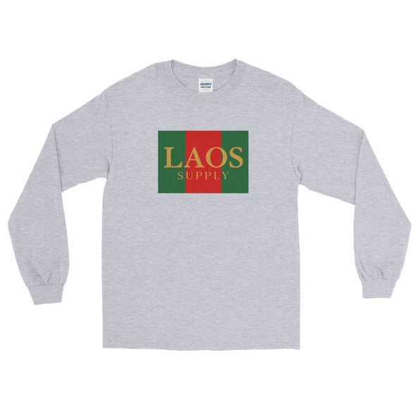 Laos Red Green Box Long Sleeve T-Shirt