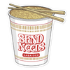 Send Noods Cup Bubble-free stickers