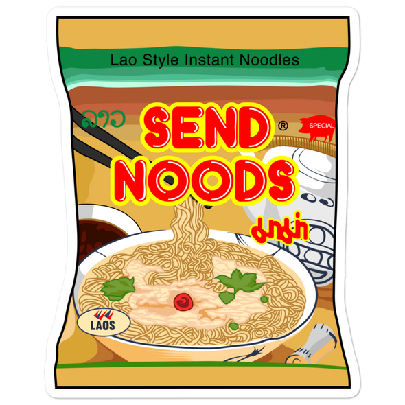 Send Noods Ma Ma Bubble-free stickers