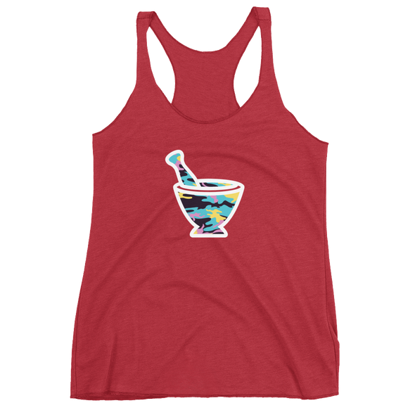 Kok and Sak Teal Camo Women's Racerback Tank