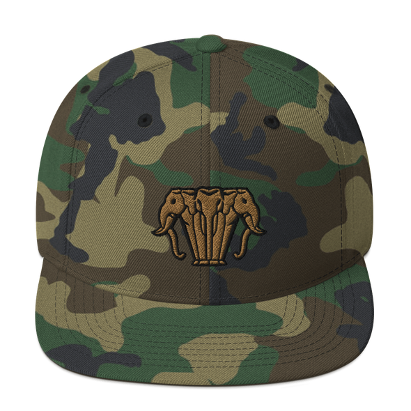 Gold Elephant Snapback Hat