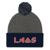 Laos Maiden Logo Pom Pom Knit Cap
