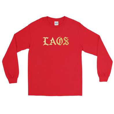 Laos Old English Long Sleeve T-Shirt