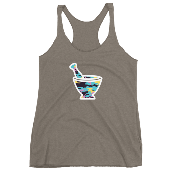 Kok and Sak Teal Camo Women's Racerback Tank