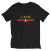 Laos Buddha Stripes V-Neck Unisex T-Shirt