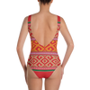 Lao Pillow Pattern One-Piece Swimsuit