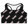 EHANEE All-Over Black Sports bra