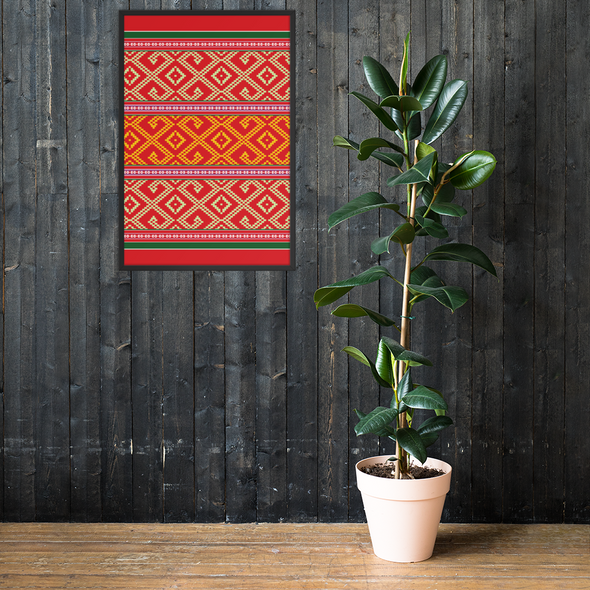 Lao Pillow Pattern Framed poster