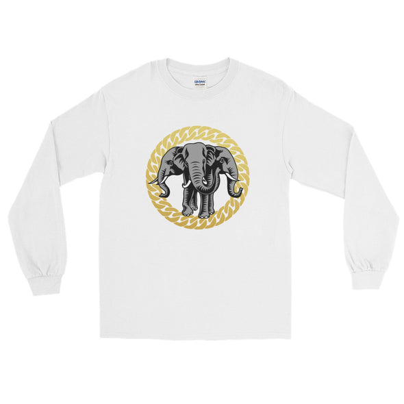 Elephant Gold Chain Long Sleeve T-Shirt
