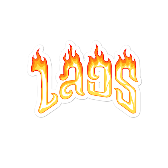 Laos Flames Bubble-free stickers