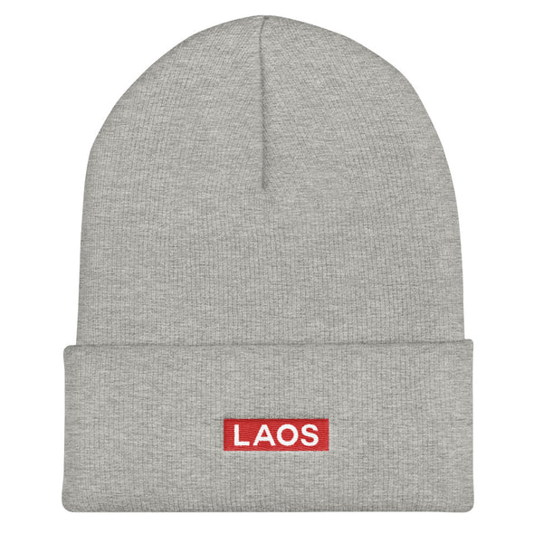 Laos Box Logo Cuffed Beanie