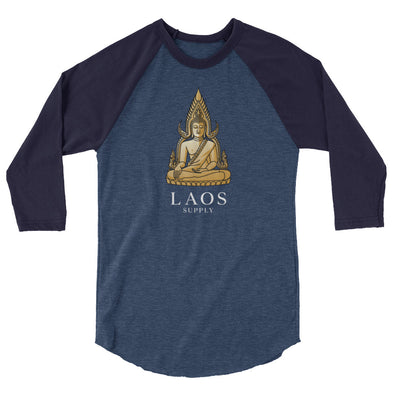 Golden Buddha 3/4 sleeve raglan shirt