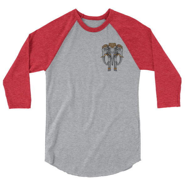 Elephant Kingdom 3/4 sleeve raglan shirt