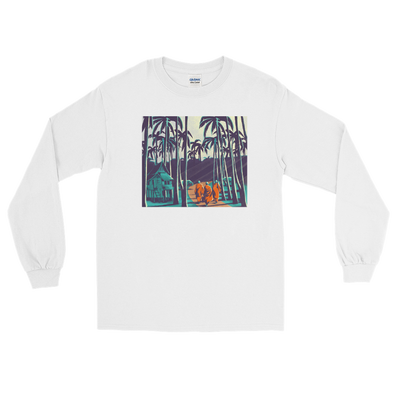 Monk March Palm Trees Men’s Long Sleeve Shirt