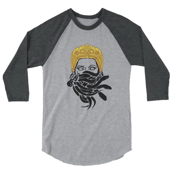 Lao Queen Medusa 3/4 sleeve raglan shirt