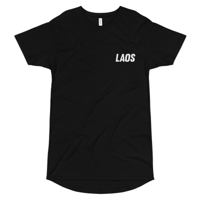 Laos OG Embroidered Logo Long Scoop Tee