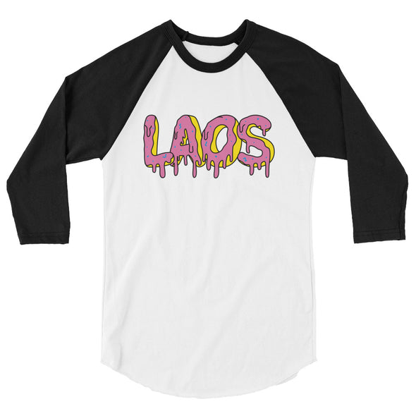 LAOS Donut Drip 3/4 sleeve raglan shirt