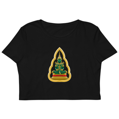 Emerald Buddha Women's Organic Crop Top