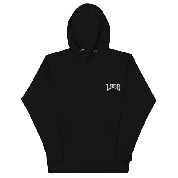 Laos Script Embroidered Logo Hoodie